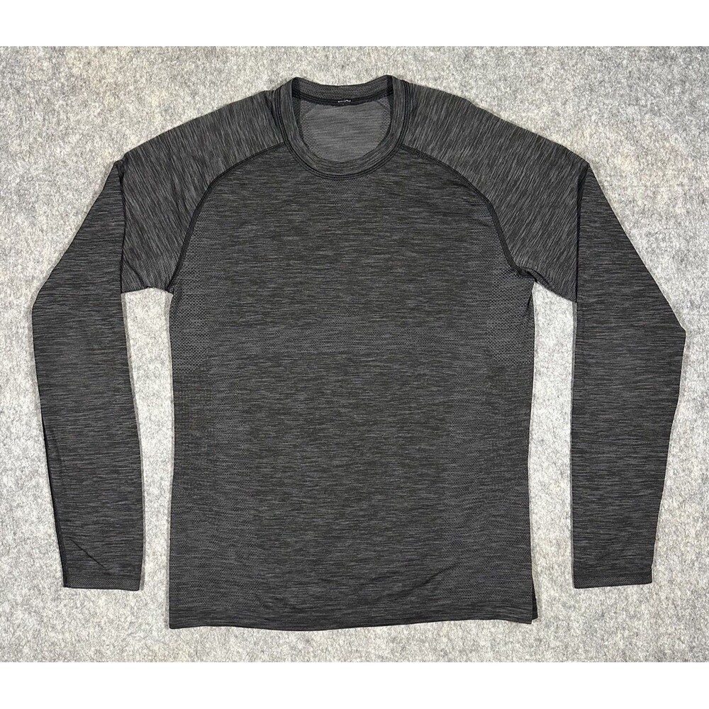 Lululemon Henley Metal Vent Tech Long Sleeve Shirt Men’s S Black Gym Running